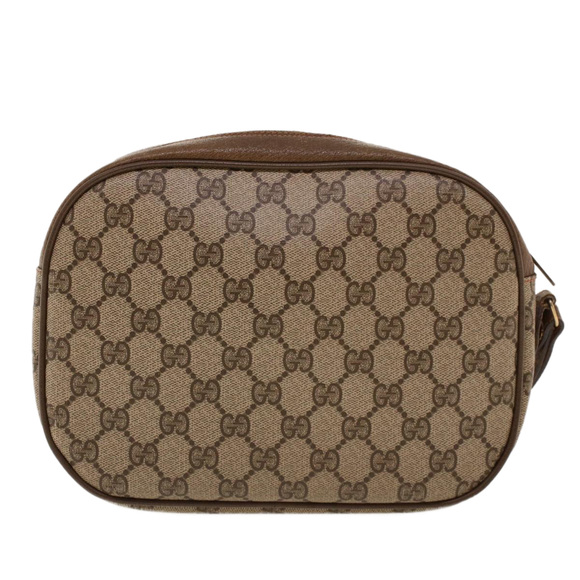 GUCCI GG Canvas Web Sherry Line Clutch Bag Beige Red Green 8901034 Auth 42098 - Picture 2 of 16